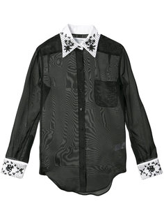 sheer embroidered shirt Thom Browne