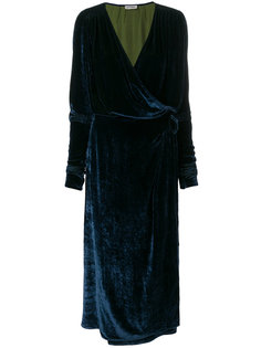 velvet wrap dress Attico