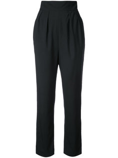 high waisted cropped trousers Monique Lhuillier