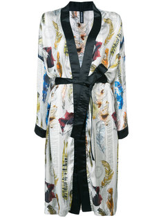 feather print long jacket Astrid Andersen