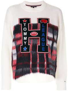 джемпер в клетку с аппликацией  Tommy Hilfiger