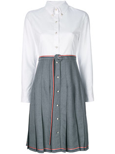 плиссированное платье-рубашка  Thom Browne