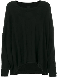 curved hem dot pattern sweater Rundholz Black Label