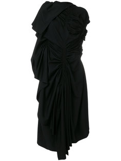 присборенное платье с драпировкой  Yohji Yamamoto