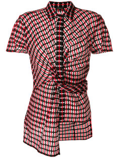 asymmetric patterned shirt Versace