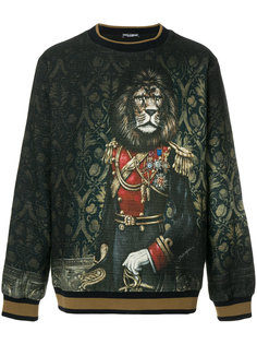 свитер с принтом льва-короля Dolce &amp; Gabbana