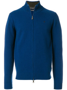 funnel neck zipped cardigan Hackett
