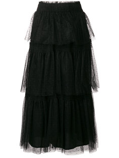 ярусная юбка из тюля  Red Valentino