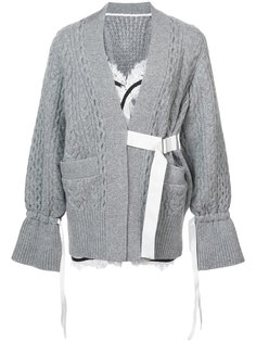 lace cami layered cardigan Sacai