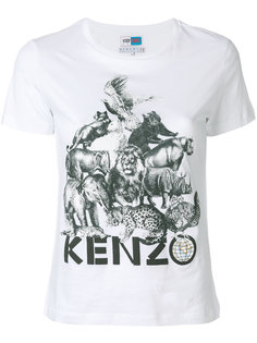 футболка с принтом animal kingdom Kenzo