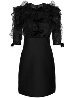 платье с отделкой перьями  Giambattista Valli