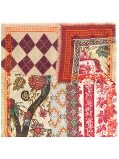floral argyle embroidered scarf Pierre-Louis Mascia