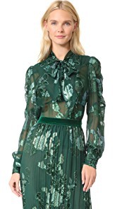 Anna Sui Iridescent Moonlight Garden Top