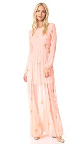 For Love &amp; Lemons Gilded Star Maxi Dress