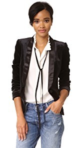 James Jeans Satin Combo Blazer