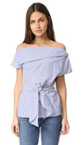 J.O.A. Off The Shoulder Stripe Tunic