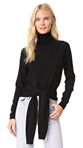 KENDALL + KYLIE Tie Front Turtleneck