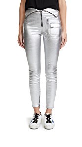 RtA Diavolina Metallic Leather Pants