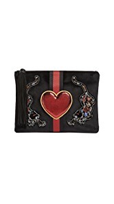 Sam Edelman Ryan Heart of the Tiger Velvet Clutch