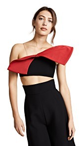 Vika Gazinskaya Colorblocked Top with Bow