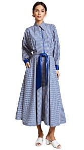 Vika Gazinskaya Checkered Belted Dress