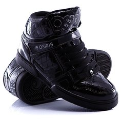 Кеды кроссовки высокие женские Osiris Nyc 83 Black/Silver