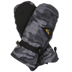 Варежки Quiksilver Mission Mitt Black Grey Camokazi