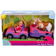 Steffi Love Еви с трейлером для лошадки Simba