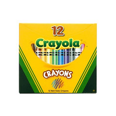 Набор из 12 разноцветных восковых мелков, Crayola