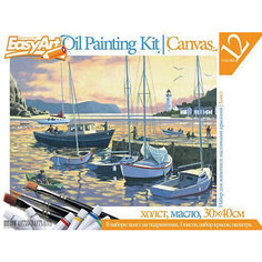 EasyArt Набор для живописи масляными красками № 5 "Вечерняя гавань" Фантазер