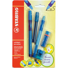 Набор для левшей, голубой, STABILO LeftRight  (5 предметов)
