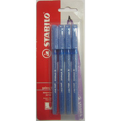 STABILO Liner Ручка 818/41, синяя, 4шт
