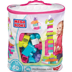 Конструктор 80 деталей First Builders, пастельных цветов, MEGA BLOKS Mattel