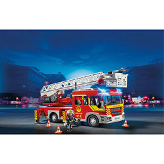 Пожарная машина с лестницей со светом и звуком, PLAYMOBIL