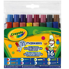 16 мини-фломастеров с узорными наконечниками, Crayola