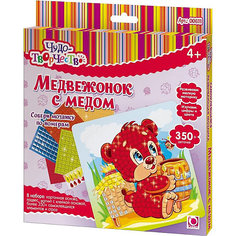 Самоклеющаяся мозаика "Медвежонок с медом", Оригами Origami