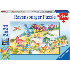 Пазл «Красочные динозавры», 2х24 деталей, Ravensburger
