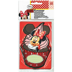 Приглашения в конвертах  "Кафе Минни", 6 шт. Procos