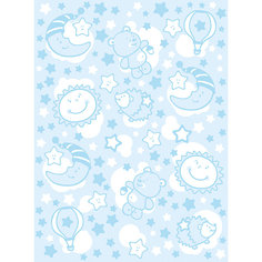 Одеяло байковое Звёздная ночь, 85х115, Baby Nice, голубой