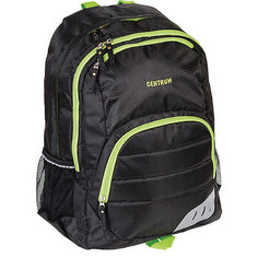Спортивный рюкзак, черный с зеленым кантом Centrum