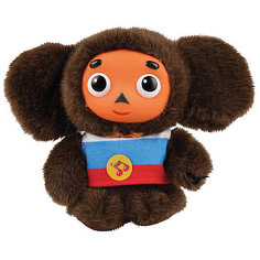 Мягкая игрушка "Чебурашка" с пластиковой мордочкой, озвученная. Мульти пульти