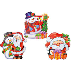 Пакет подарочный новогодний 3D, 38*34*10см, в ассортименте, Tukzar