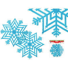 Украшение "Снежинка с блестками", диаметр 28 см Tukzar