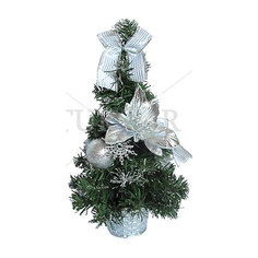 Декоративная елка с серебряными украшениями, 30 см Tukzar