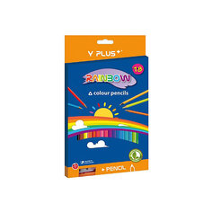 Набор цветных карандашей+точилка Y-Plus RAINBOW, 18 цв.