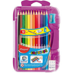 Набор цветных карандашей в пенале КАР COLORPEPS, 12 цв. Maped