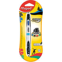 Шариковая ручка, 1 мм, 4 цв. Maped