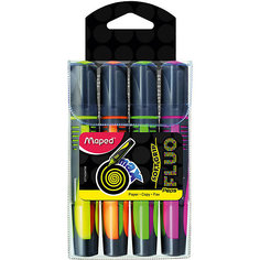 Набор текстовыделителей FLUO PEPS MAX, 4 цв. Maped