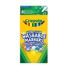 8 тонких смываемых фломастеров "Супер чисто" Crayola