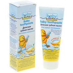 Детская зубная паста со вкусом банана, Babyline, 75 мл